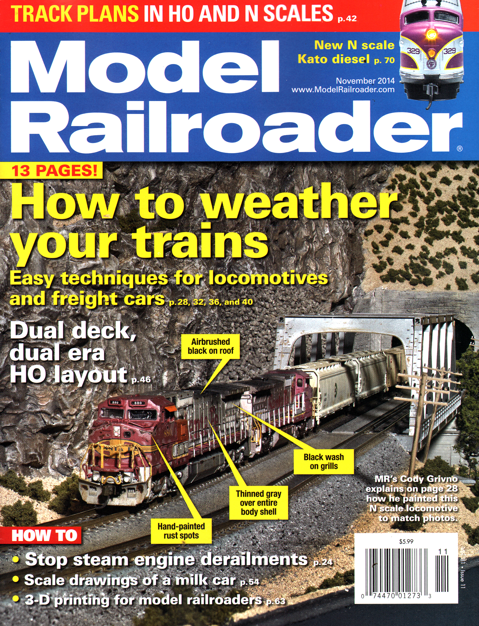 Model-Railroader November 01, 2014 Issue Cover