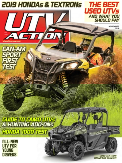UTV Action November 01, 2018 Issue Cover
