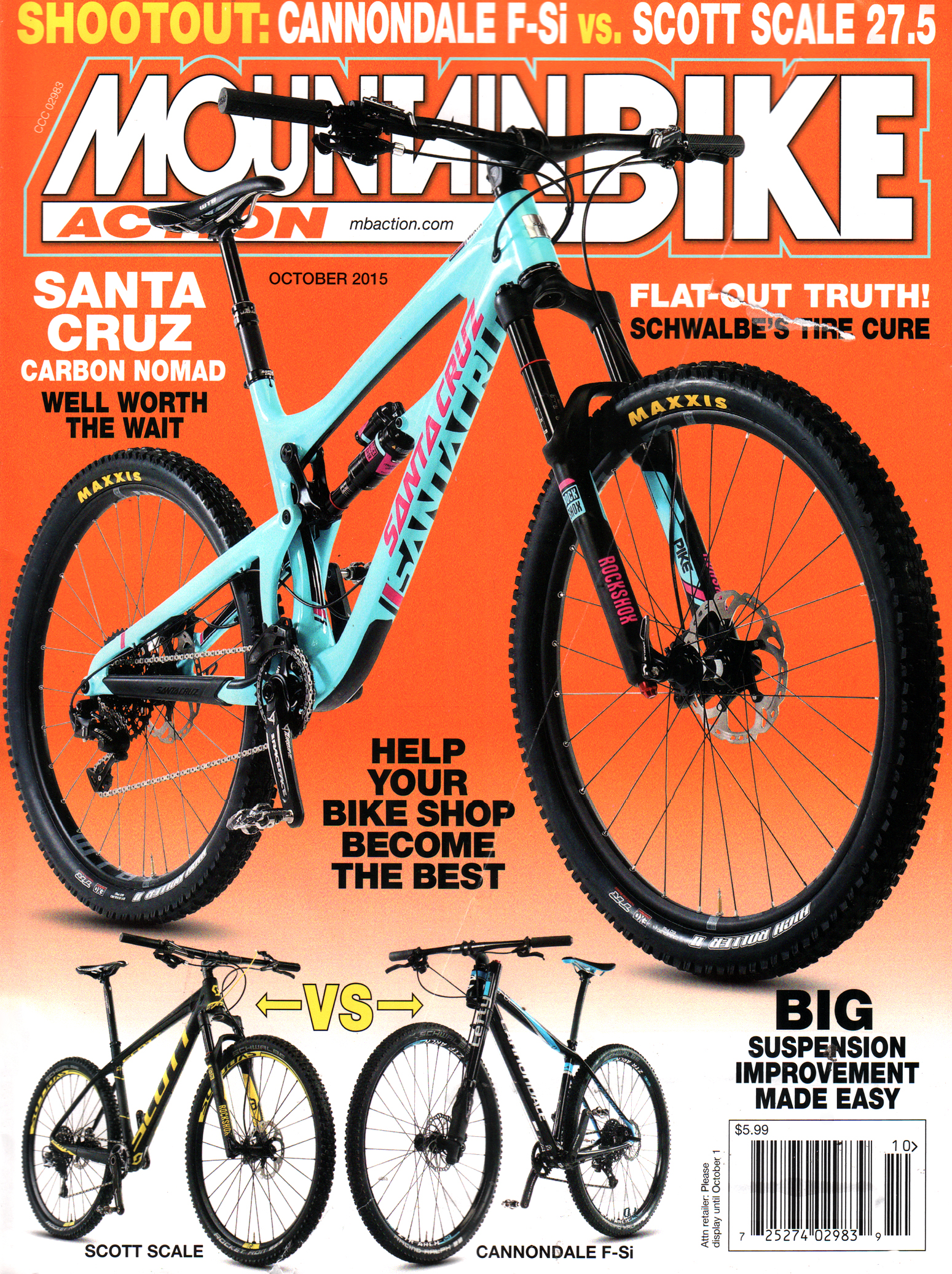 Mountain-Bike-Action October 01, 2015 Issue Cover