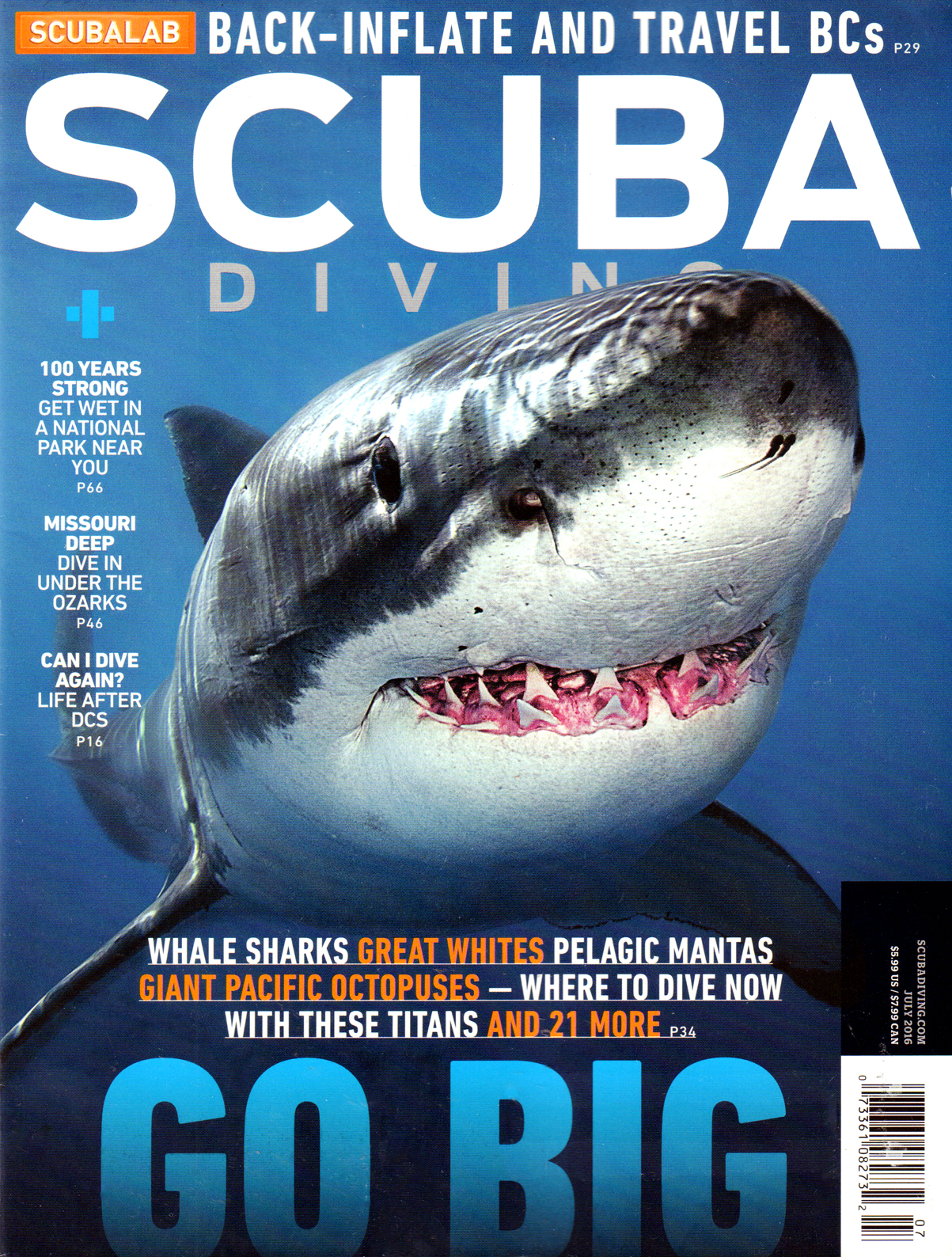 Scuba-Diving July 01, 2016 Issue Cover
