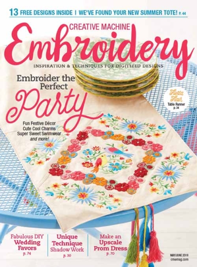 Creative Machine Embroidery May 01, 2018 Issue Cover
