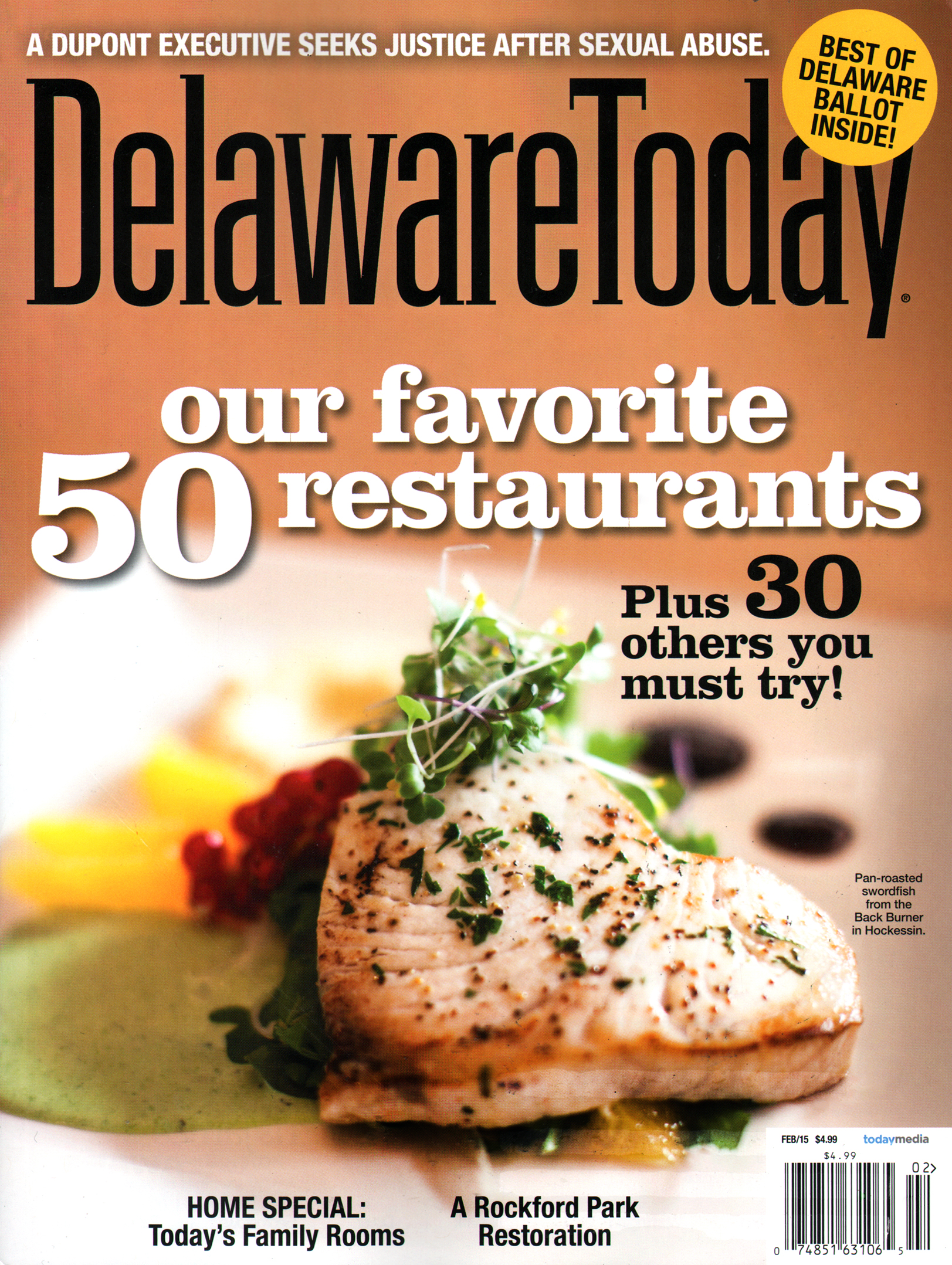 Delaware-Today February 01, 2015 Issue Cover