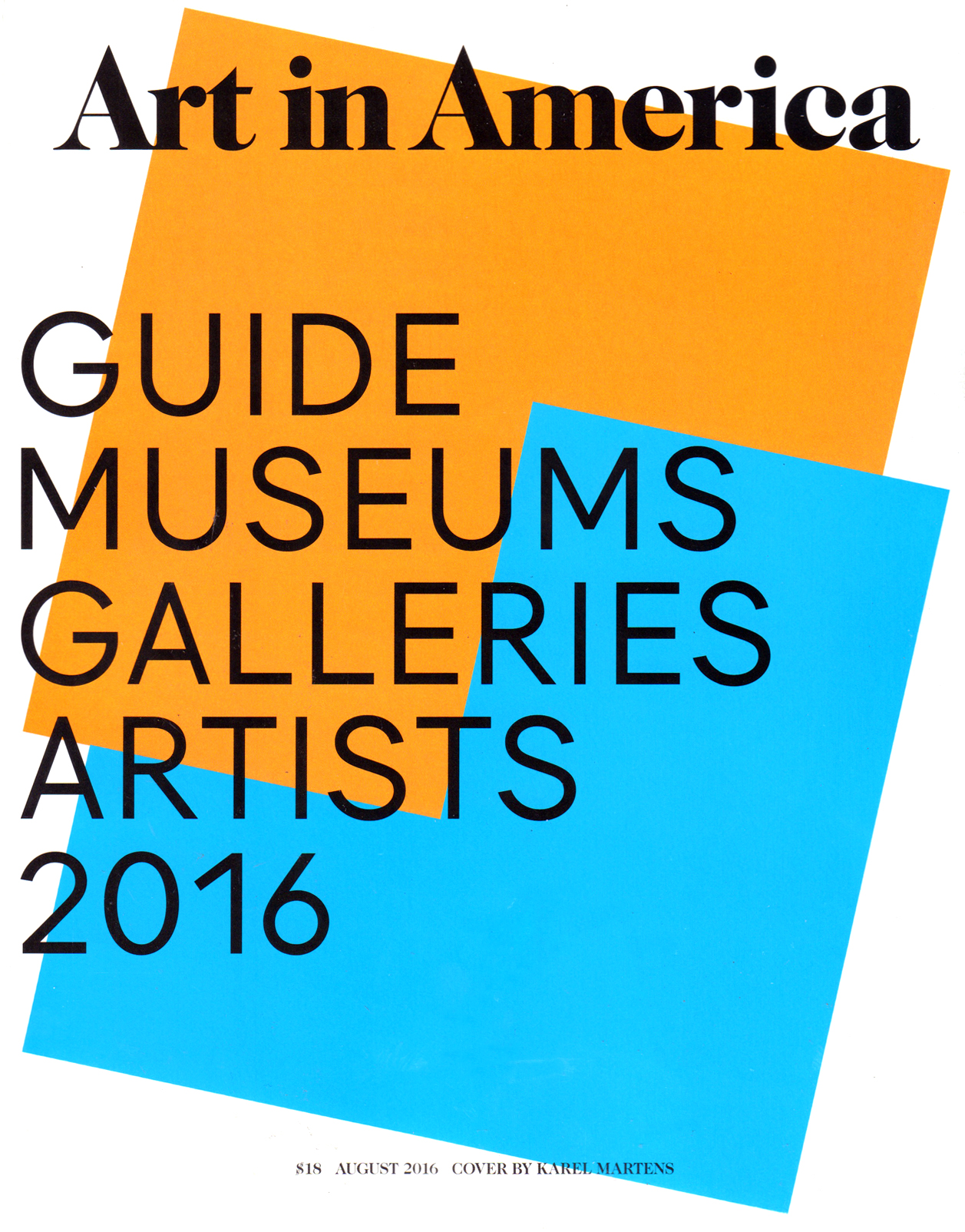 Art-In-America August 01, 2016 Issue Cover