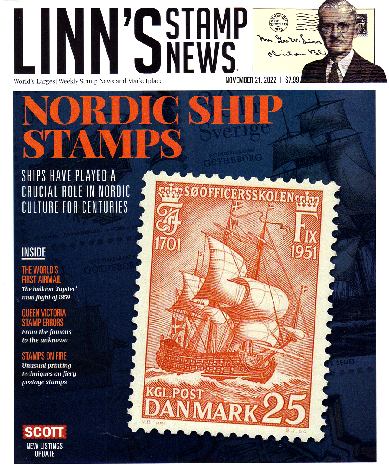 Linns-Stamp-News-Weekly November 21, 2022 Issue Cover