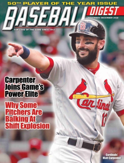 Baseball Digest November 01, 2018 Issue Cover