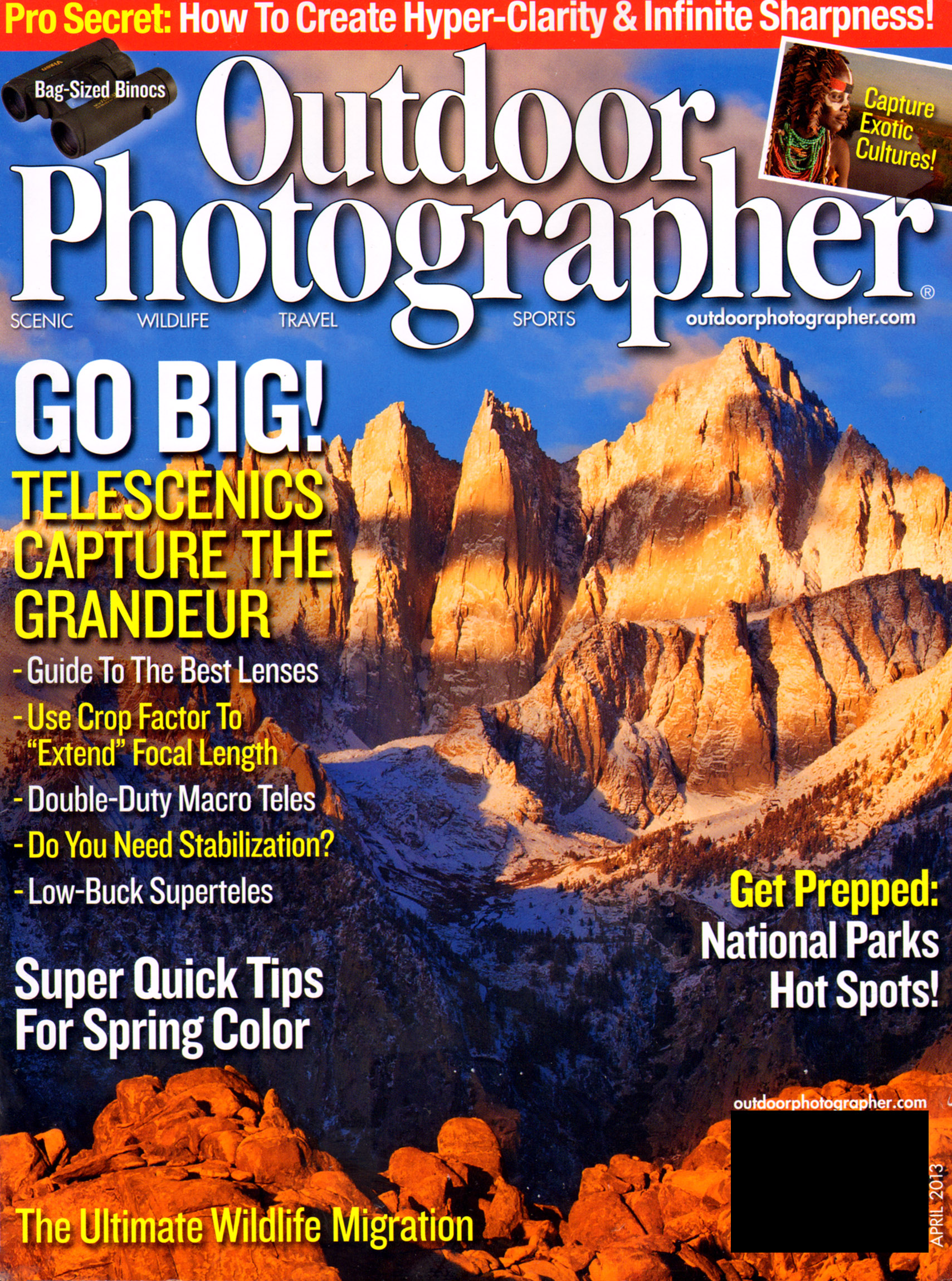 outdoor-photographer April 01, 2013 Issue Cover