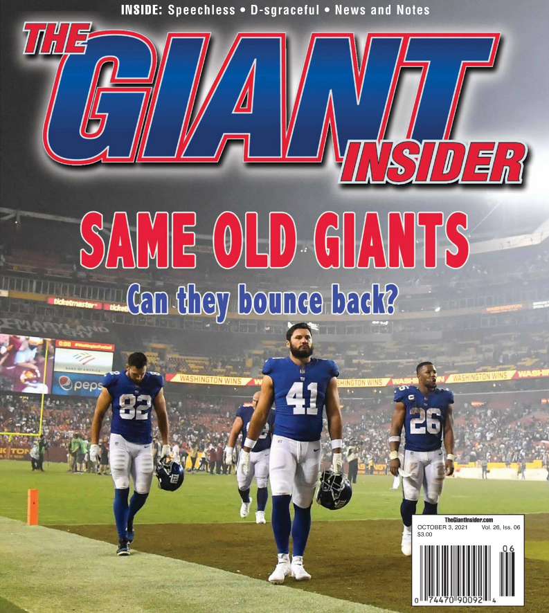 Giants-Insider October 03, 2021 Issue Cover