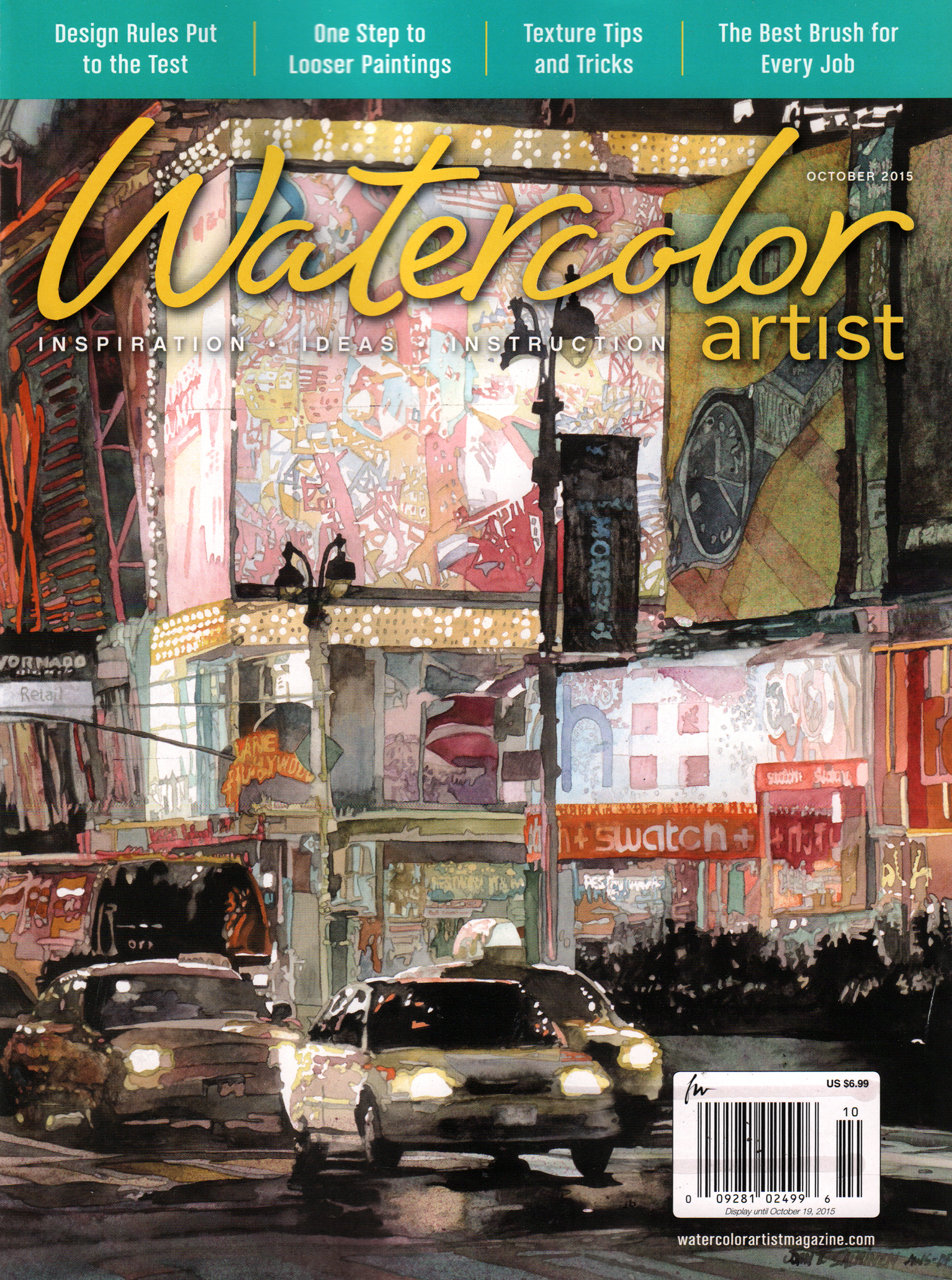 Watercolor-Artist October 01, 2015 Issue Cover