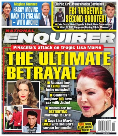 National Enquirer October 13, 2025 Issue Cover