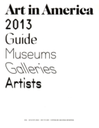 Art-in-America August 01, 2013 Issue Cover