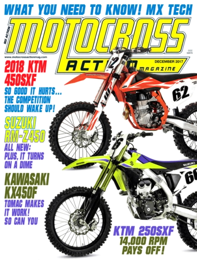 Motocross Action December 01, 2017 Issue Cover