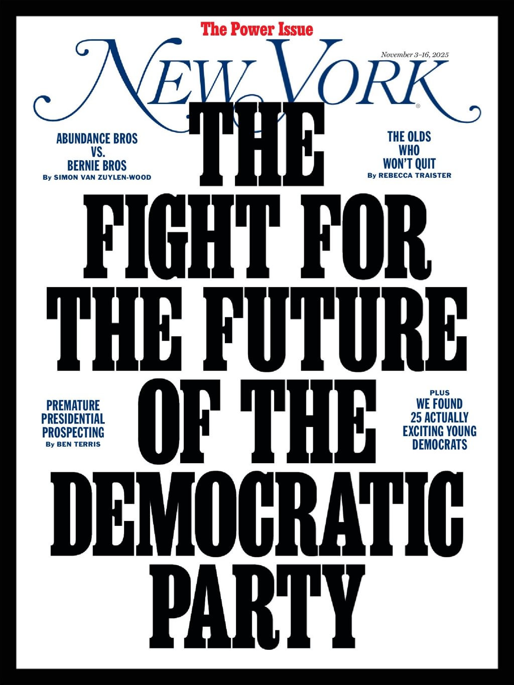 New York Magazine November 03, 2025 Issue Cover