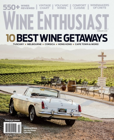 Wine Enthusiast February 01, 2018 Issue Cover