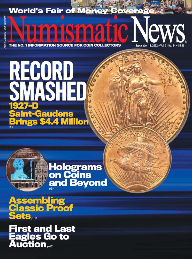 Numismatic-News September 13, 2022 Issue Cover