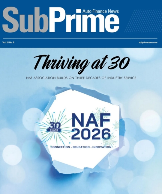 Subprime Auto Finance News June 01, 2026 Issue Cover