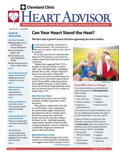 Heart Advisor July 01, 2019 Issue Cover