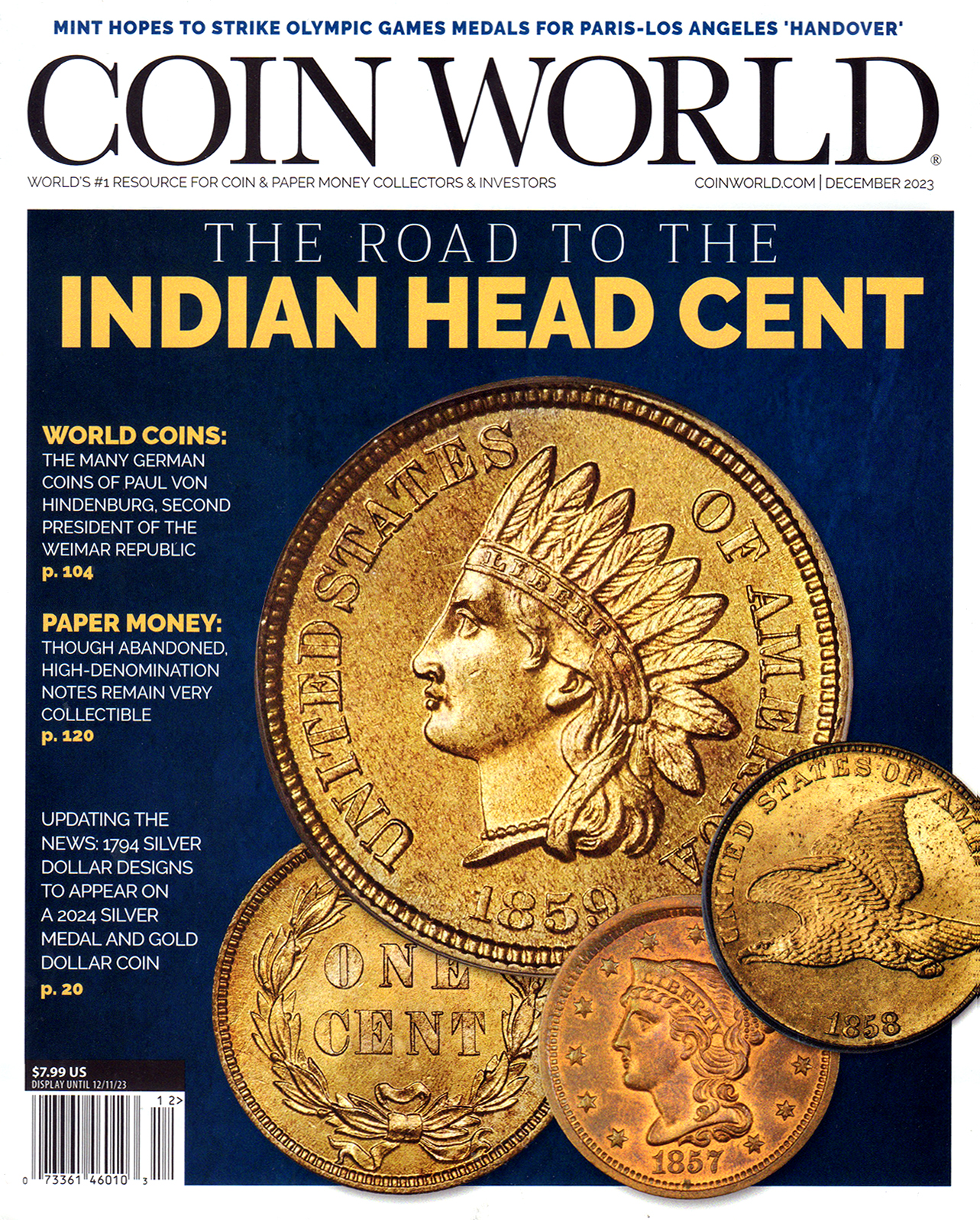 Coin-World-Weekly December 01, 2023 Issue Cover