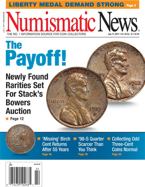 Numismatic-News July 11, 2017 Issue Cover