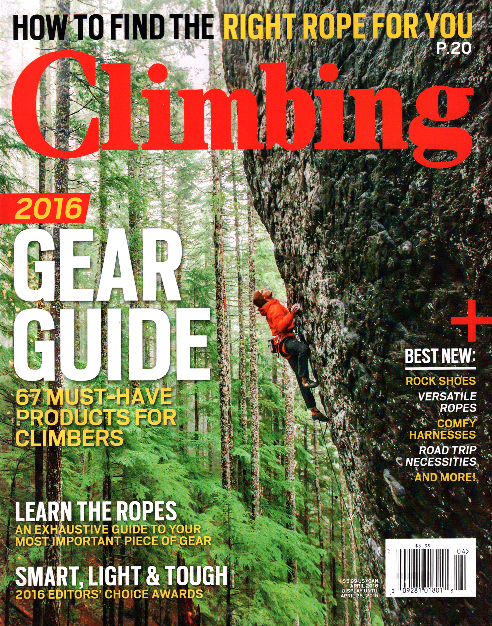 Climbing-Magazine April 01, 2016 Issue Cover