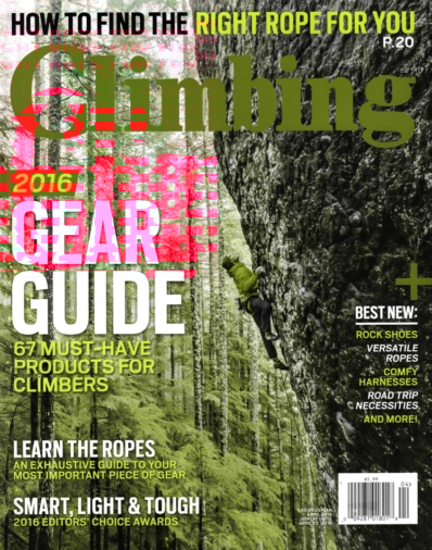 Climbing Magazine April 01, 2016 Issue Cover