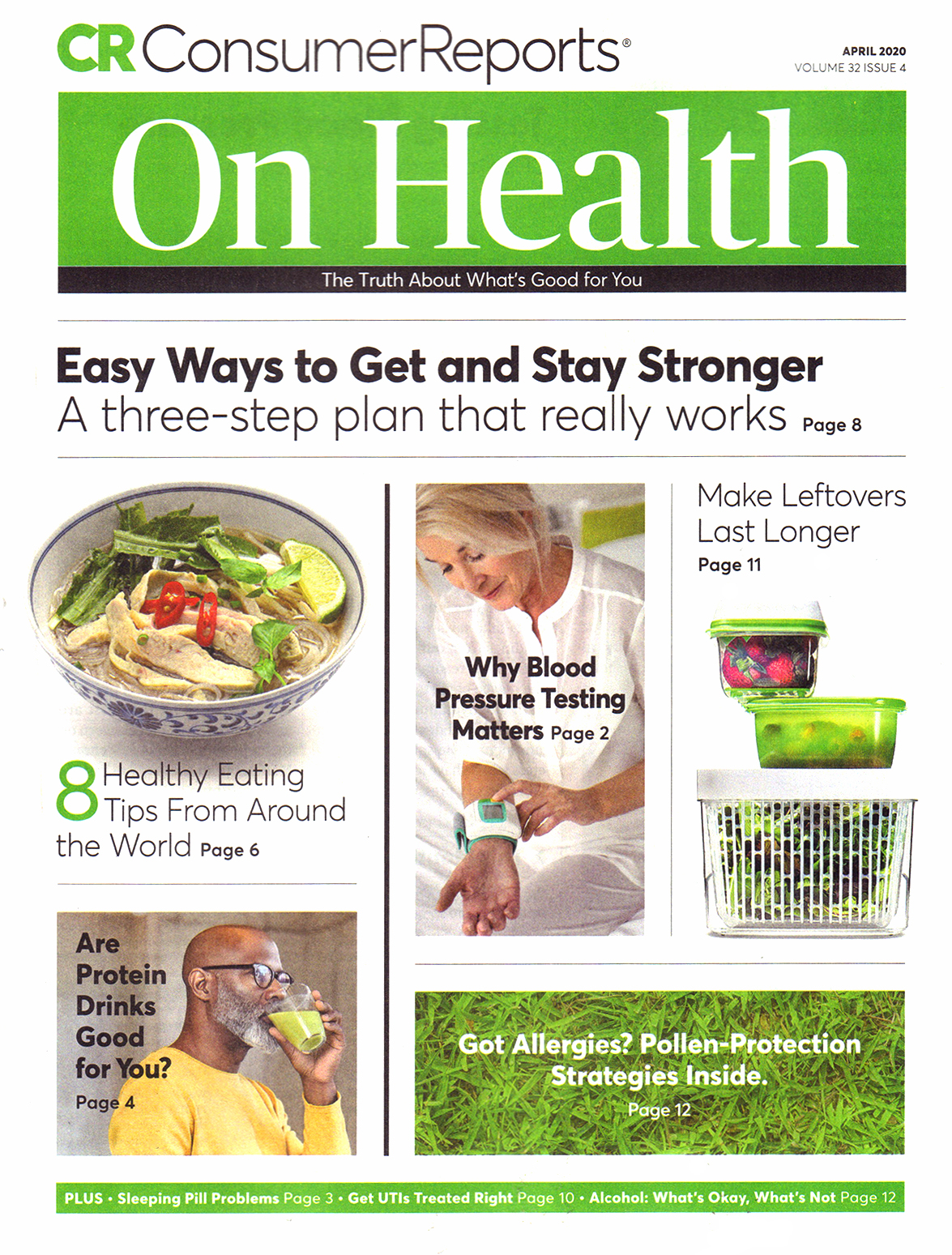 Consumer-Reports-On-Health April 01, 2020 Issue Cover