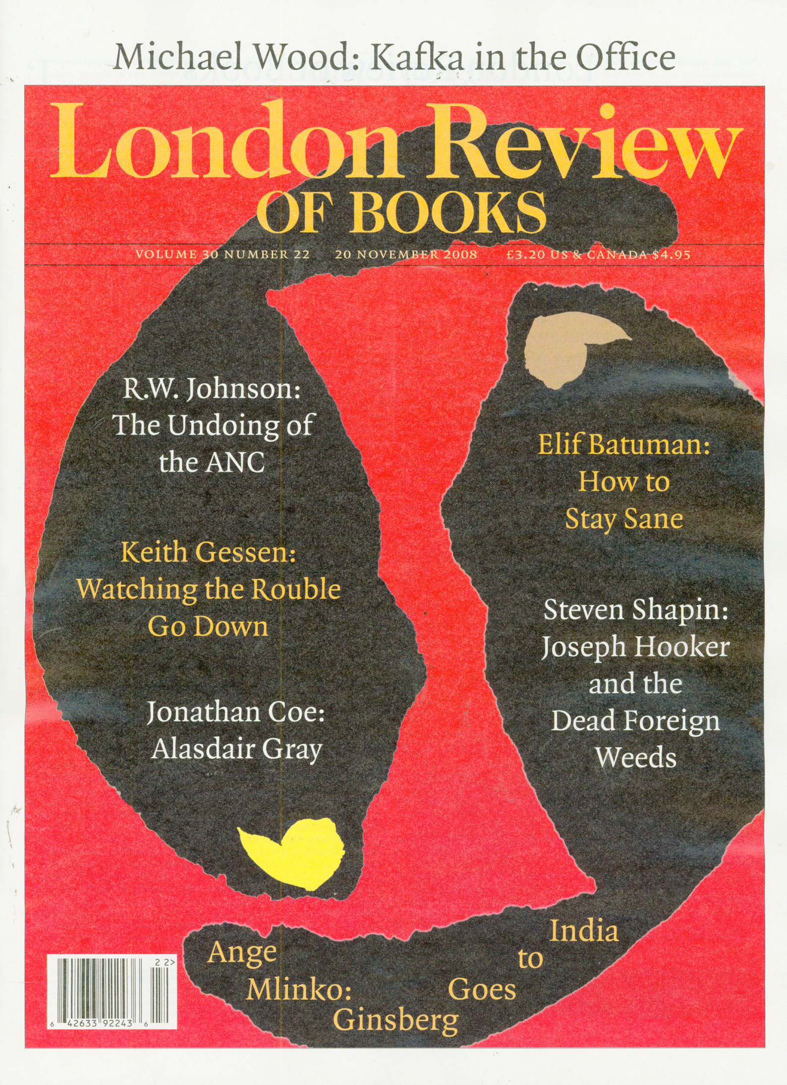 London-Review-Of-Books November 20, 2008 Issue Cover