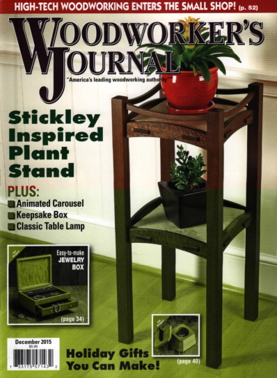 Woodworker's Journal December 01, 2015 Issue Cover