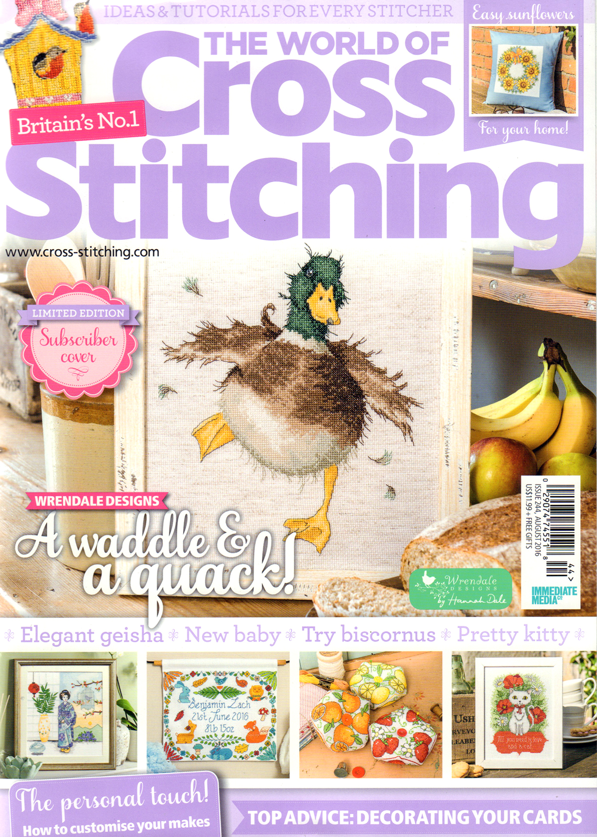 The-World-of-Cross-Stitching August 01, 2016 Issue Cover