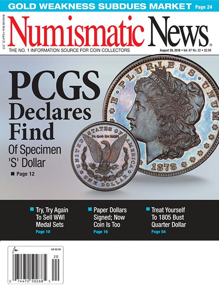 Numismatic-News August 28, 2018 Issue Cover