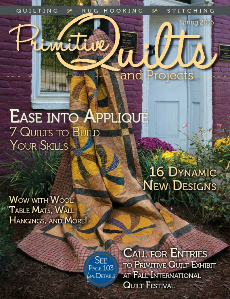 Primitive-Quilts-and-Projects March 01, 2016 Issue Cover