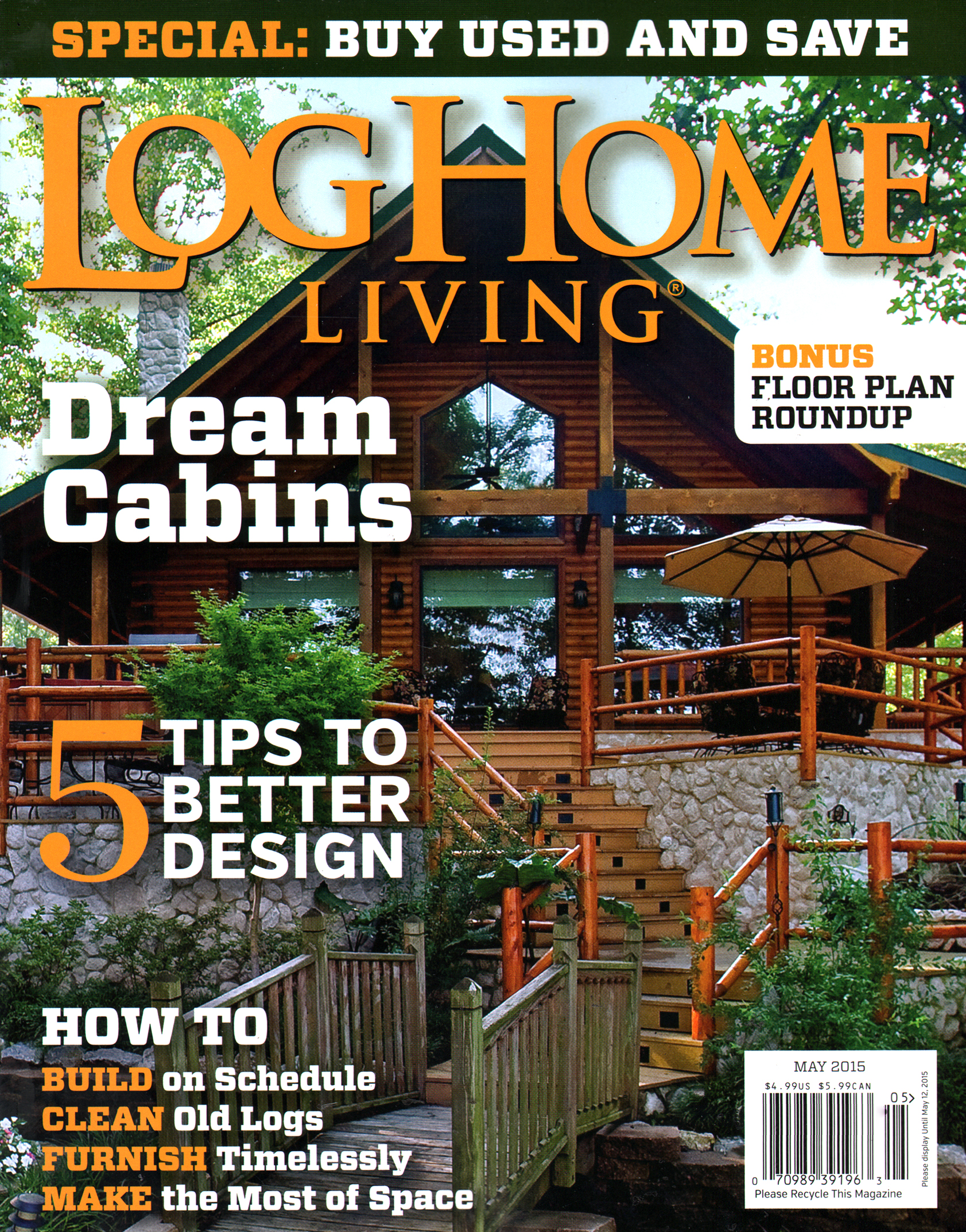 Log-and-Timber-Home-Living May 01, 2015 Issue Cover