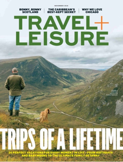 Travel + Leisure November 01, 2018 Issue Cover