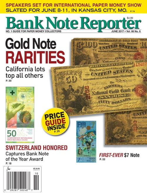 Bank-Note-Reporter June 01, 2017 Issue Cover
