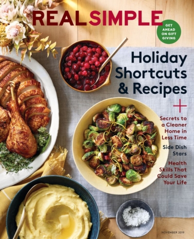 Real Simple November 01, 2019 Issue Cover
