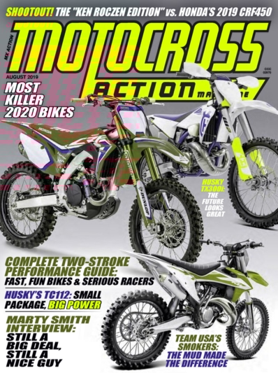Motocross Action August 01, 2019 Issue Cover