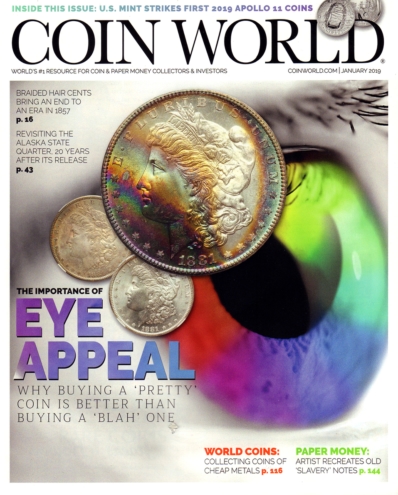 Coin World Monthly January 01, 2019 Issue Cover