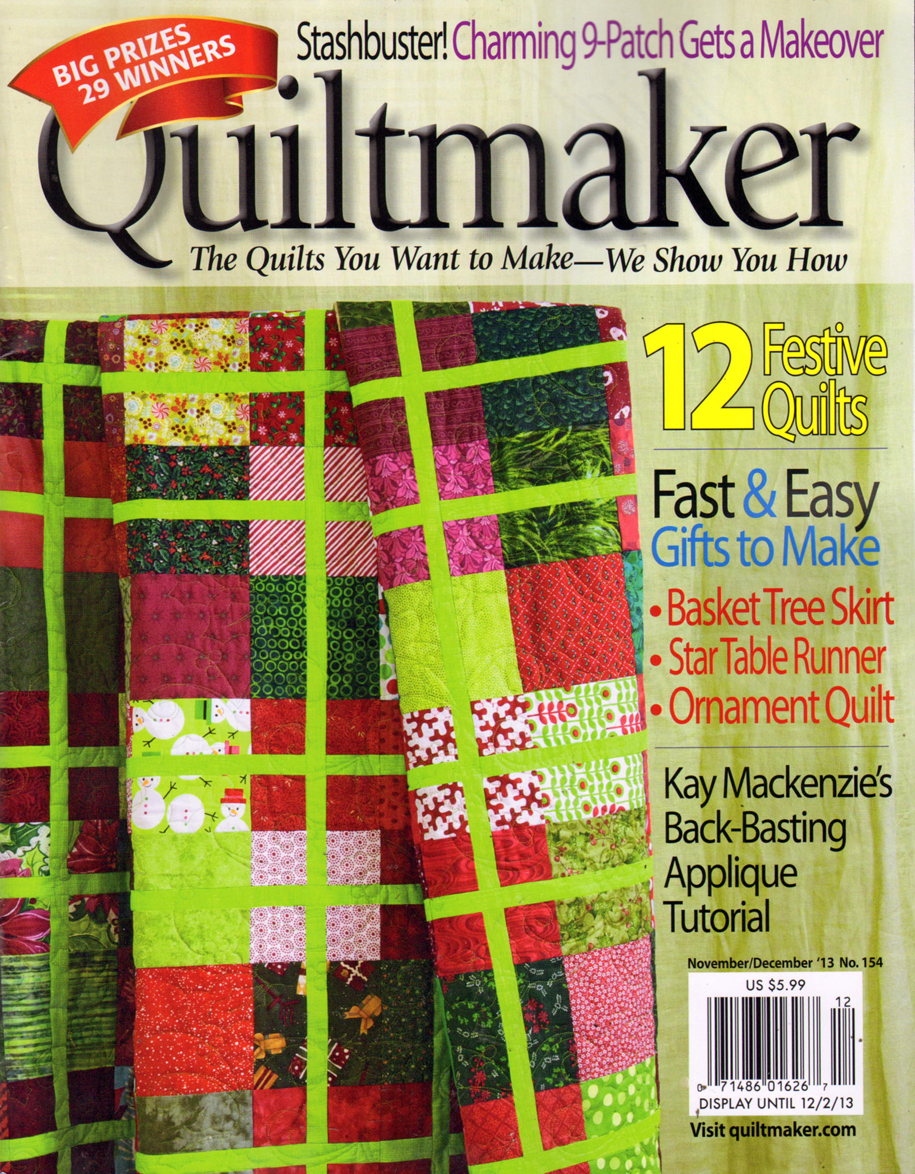 Quiltmaker November 01, 2013 Issue Cover