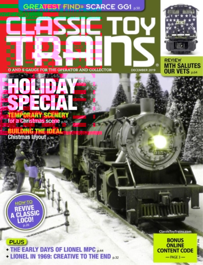 Classic Toy Trains December 01, 2019 Issue Cover