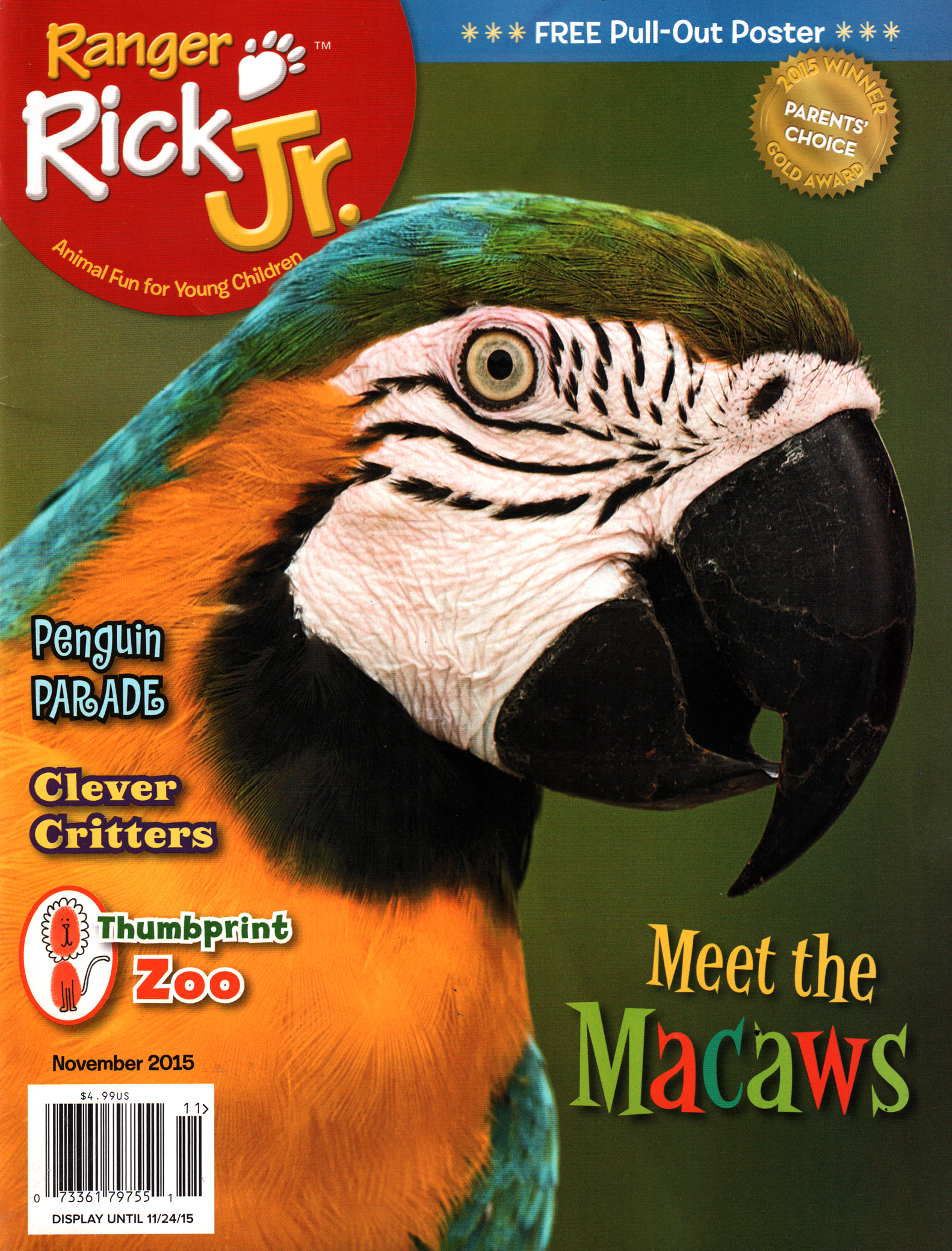 Ranger-Rick-Jr November 01, 2015 Issue Cover