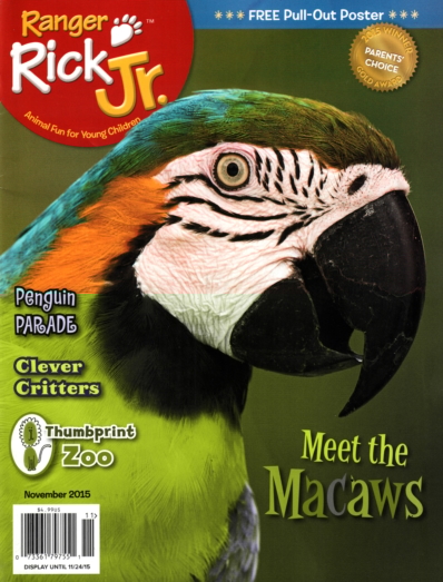 Ranger Rick Jr. November 01, 2015 Issue Cover