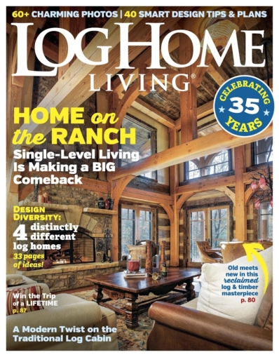 Log and Timber Home Living March 01, 2018 Issue Cover