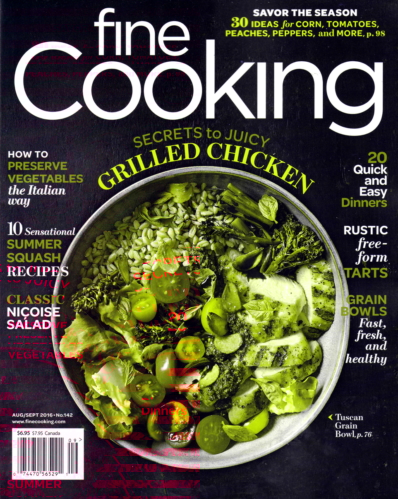Fine Cooking August 01, 2016 Issue Cover