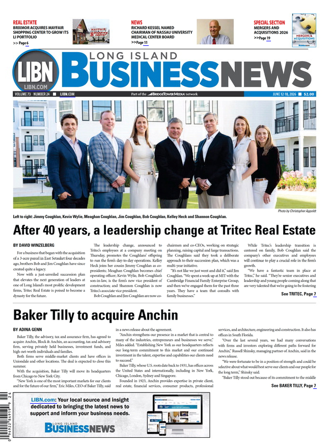 Long-Island-Business-News June 12, 2026 Issue Cover