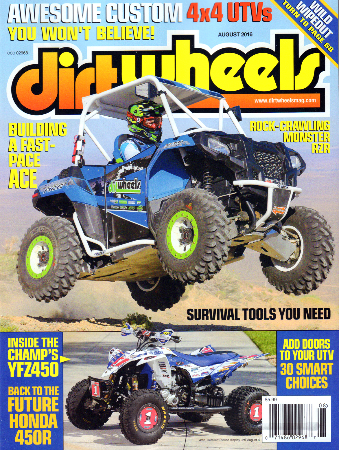 Dirt-Wheels August 01, 2016 Issue Cover