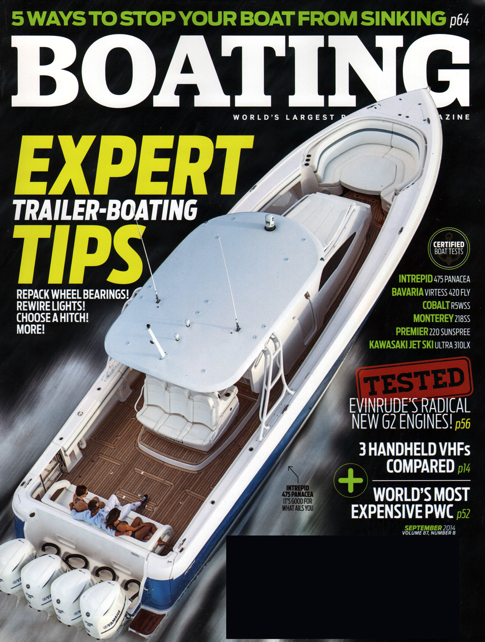 Boating September 01, 2014 Issue Cover