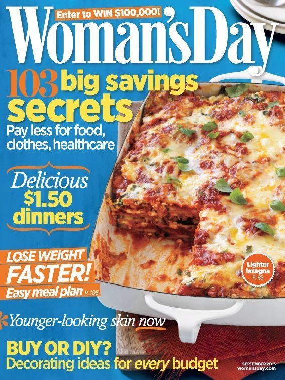 Womans-Day September 01, 2013 Issue Cover