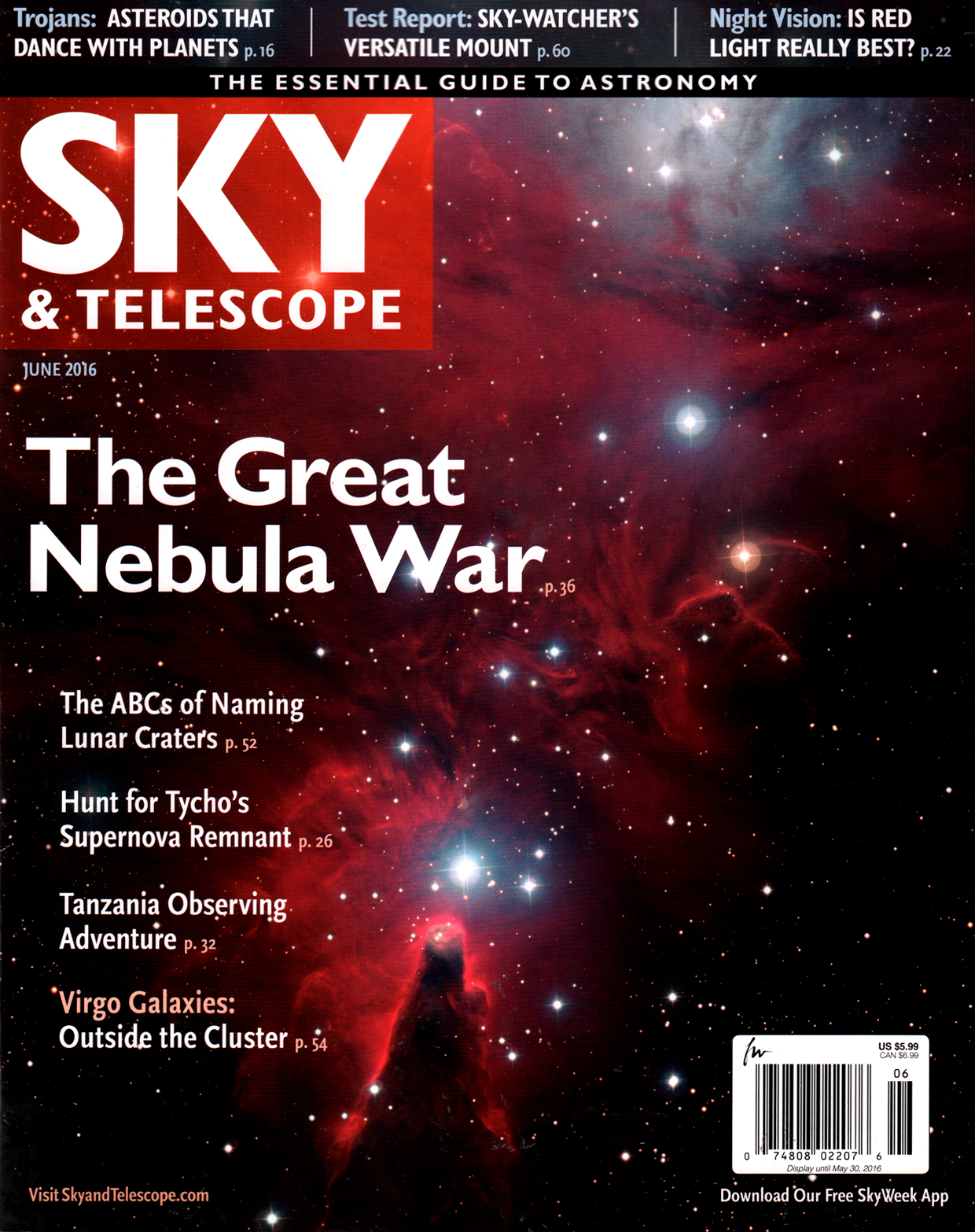 Sky-and-Telescope June 01, 2016 Issue Cover