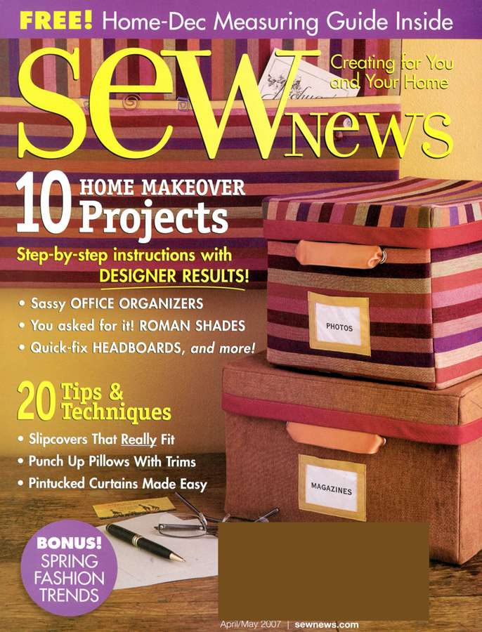 Sew-News May 01, 2007 Issue Cover