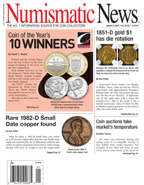 Numismatic-News January 03, 2017 Issue Cover
