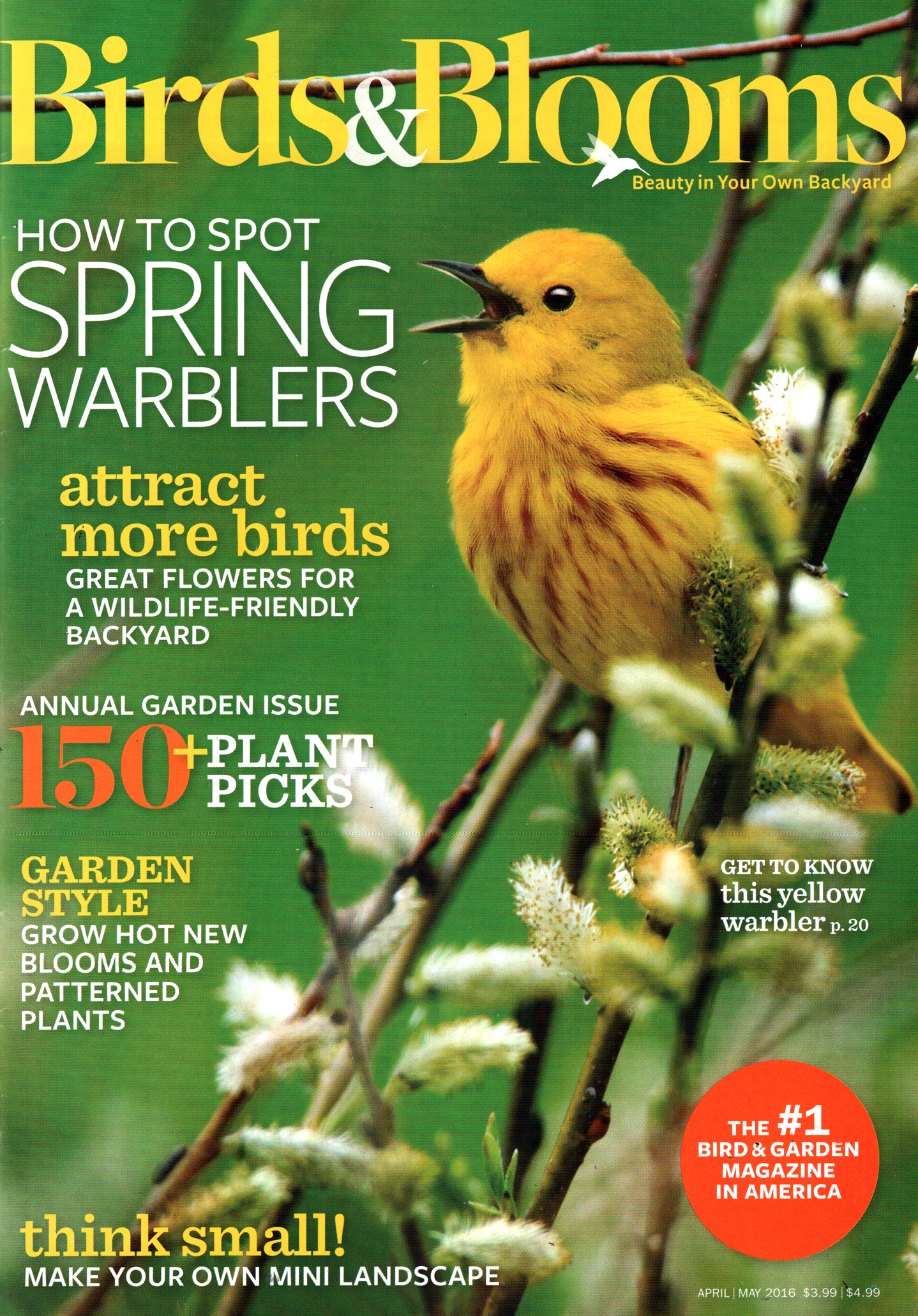 Birds-and-Blooms April 01, 2016 Issue Cover
